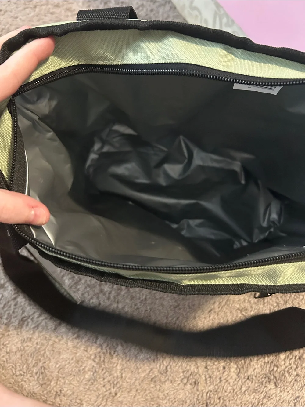 Ozark Trail Sage Green, White & Black Insulated Cooler Tote